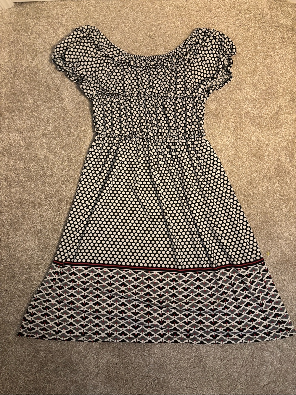 Studio M Geometric Mini Dress in Black & White Size XS